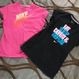 Two Nike Girls T-shirts